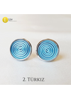Türkiz, egyedi, kézműves,designer fülbevaló és/vagy karperec,  karkötő, nyaklánc, környaklánc, ékszerszett - Liv Ékszerek, ékszer 