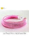 Pasztell rózsaszín, designer, kézműves flexibilis karkötő 