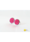 Fuxia rózsaszín, kézműves fülbevaló és/vagy vékony nyaklánc, karperec - Liv Ékszerek 