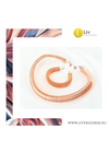Rosegold színű, kézműves fülbevaló és/vagy karkötő, nyaklánc, ékszerszett - Liv Ékszerek 