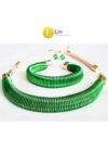 Zöld, egyedi, kézműves, 3D-s, designer fülbevaló és/vagy karkötő, nyaklánc, ékszerszett - Liv Ékszerek, ékszer 