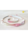 Ezüst, rózsaszín, sárga, kézműves Waving nyaklánc és/vagy karkötő, fülbevaló 