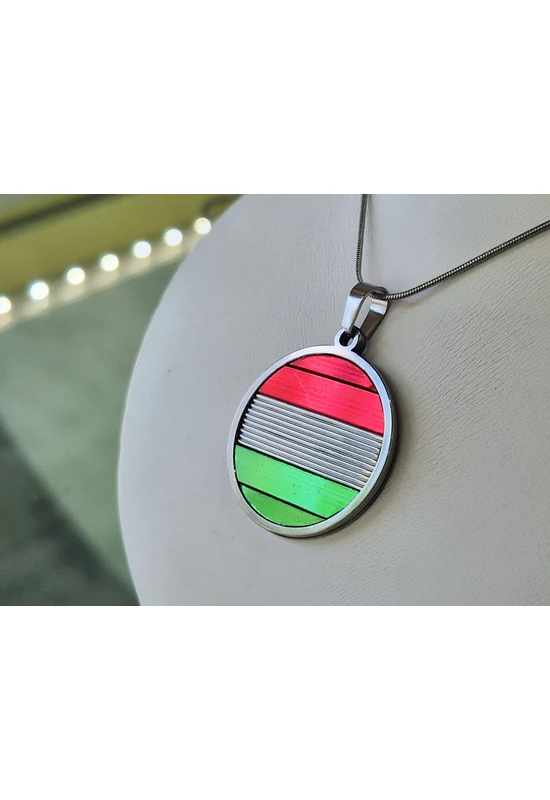 Magyar trikolor, kézműves, fülbevaló és/vagy medál, nyaklánc 