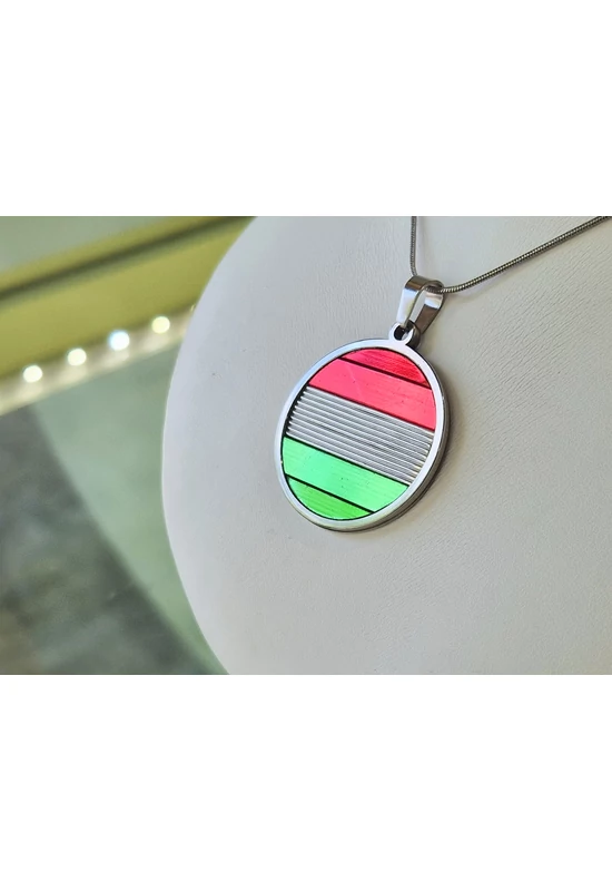 Magyar trikolor, kézműves, fülbevaló és/vagy medál, nyaklánc 