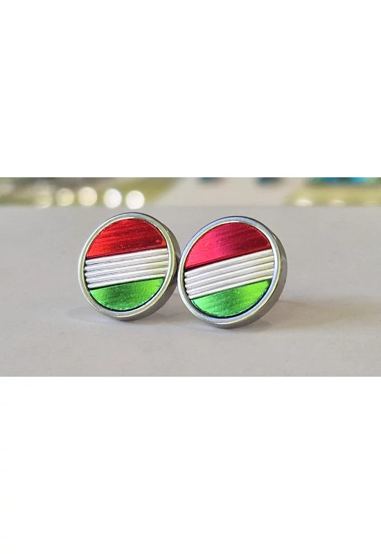 Magyar trikolor, kézműves, fülbevaló és/vagy medál, nyaklánc 